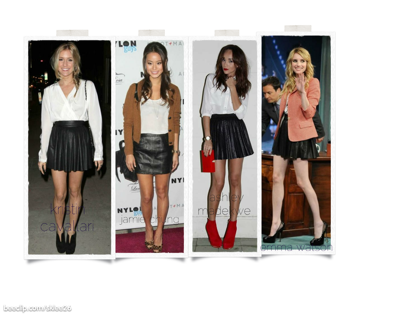 Celebrities Wearing Leather Skirts | Jill Dress